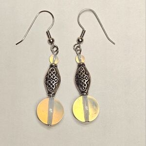 Handmade Opalite Beaded Earrings